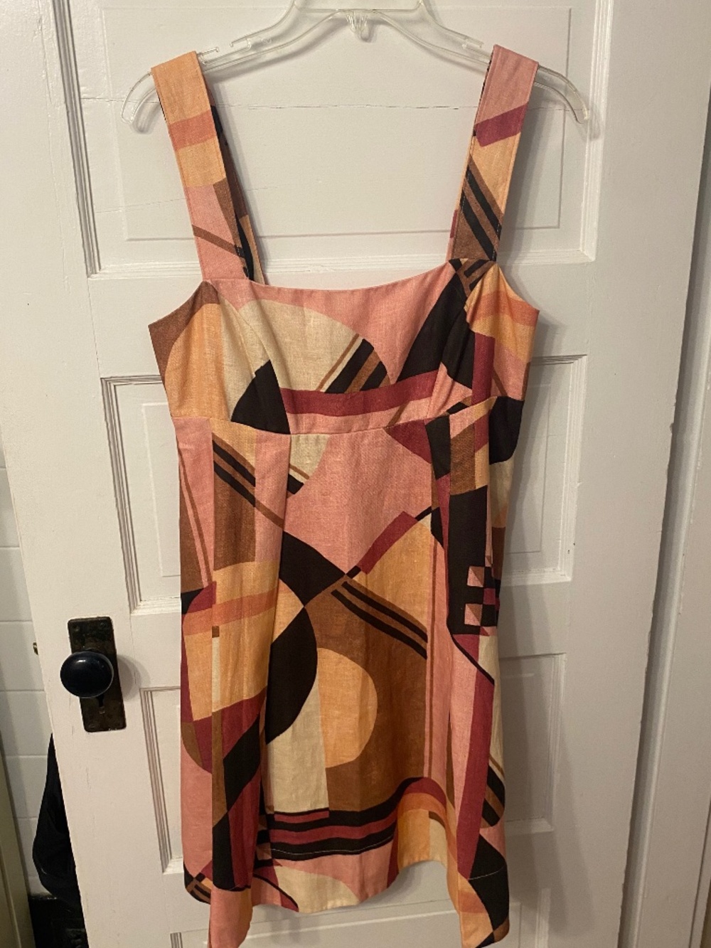 Banana Republic Linen Geometric Print Mini Dress Size 4